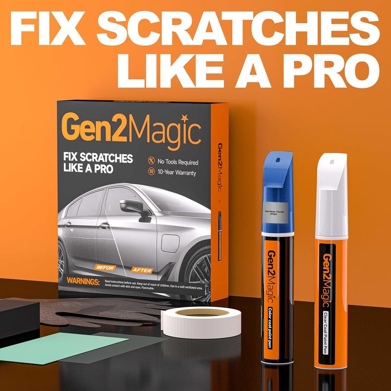 Gen2Magic Deep Blue Metallic Touch Up Paint Pen Kit for Telsa Y 3 S X [Clear Coat Included], PPSB Color Match for Scratches, Rock Chips, Dings, Easy Scratch Repair & Rust Remover for Tesla - Image 2